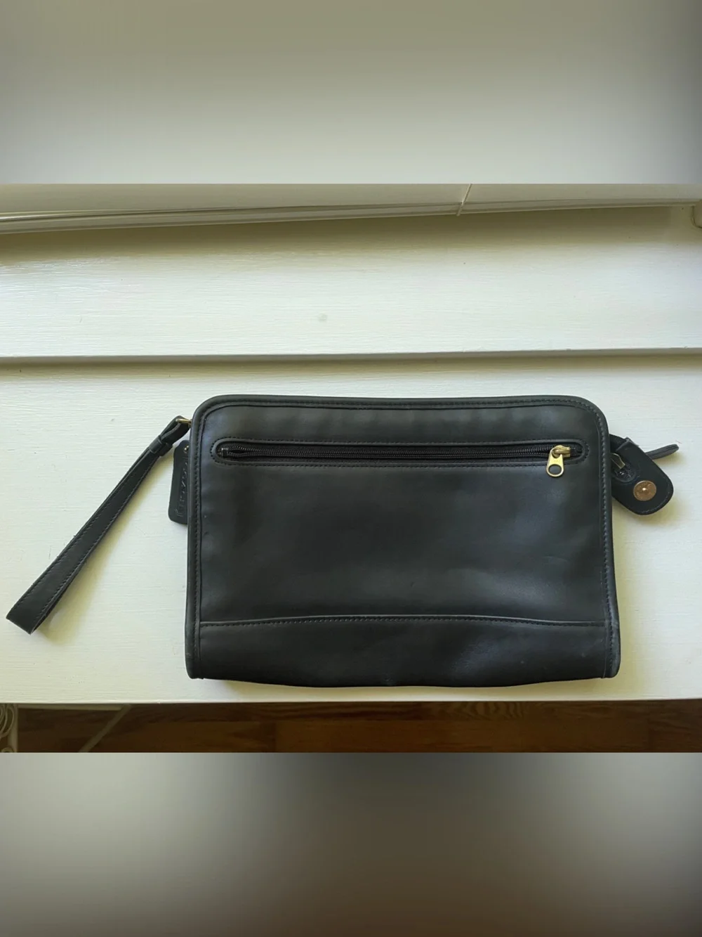 Black Leather Wristlet Organizer